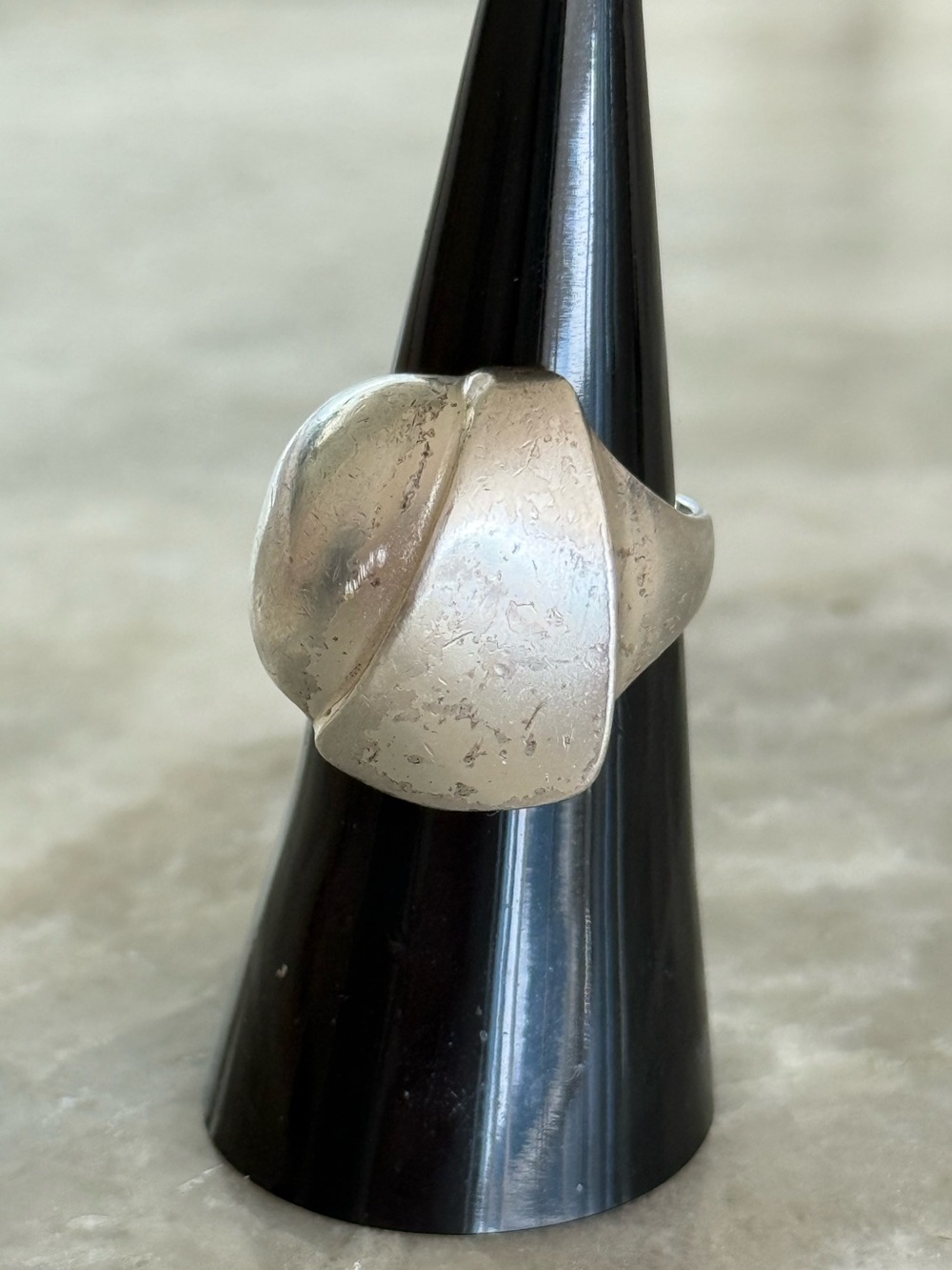 Lapponia Sterling Silver Modernist Ring - K8 Finland Vintage 1987